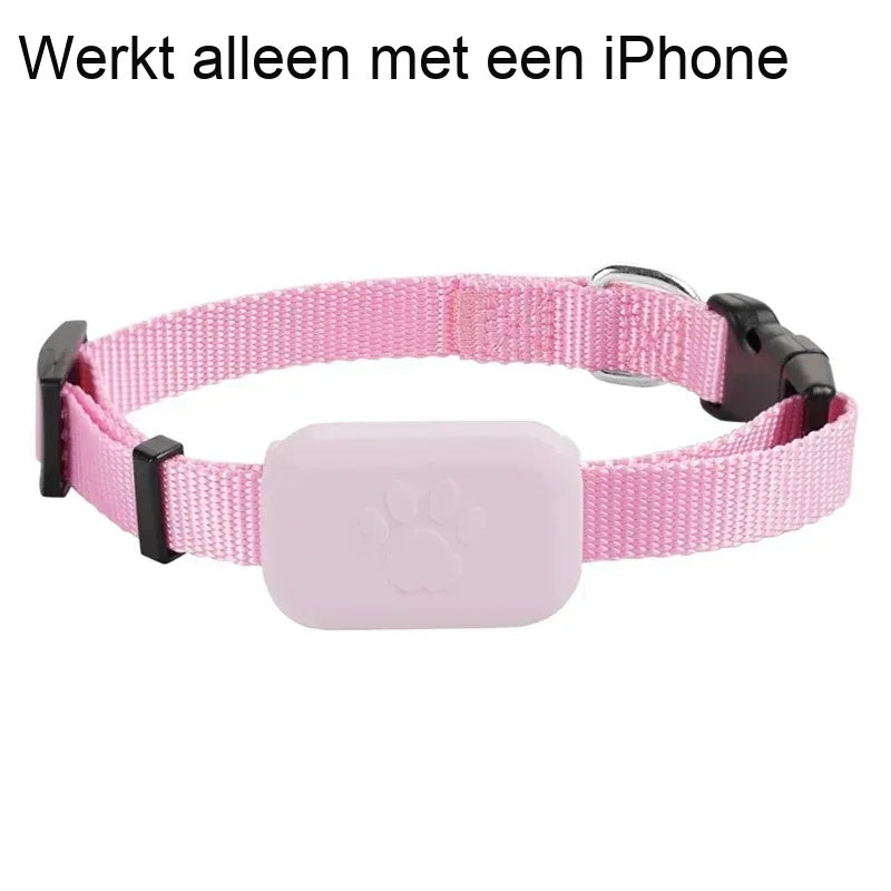 Roze uitvoering met de module aan de band, met in beeld: werkt alleen met een iPhone