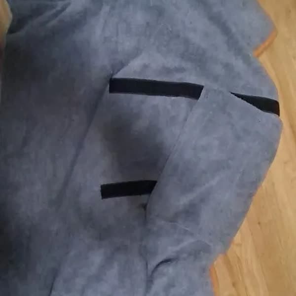 De grijs badjas in maat XL, foto van de koper